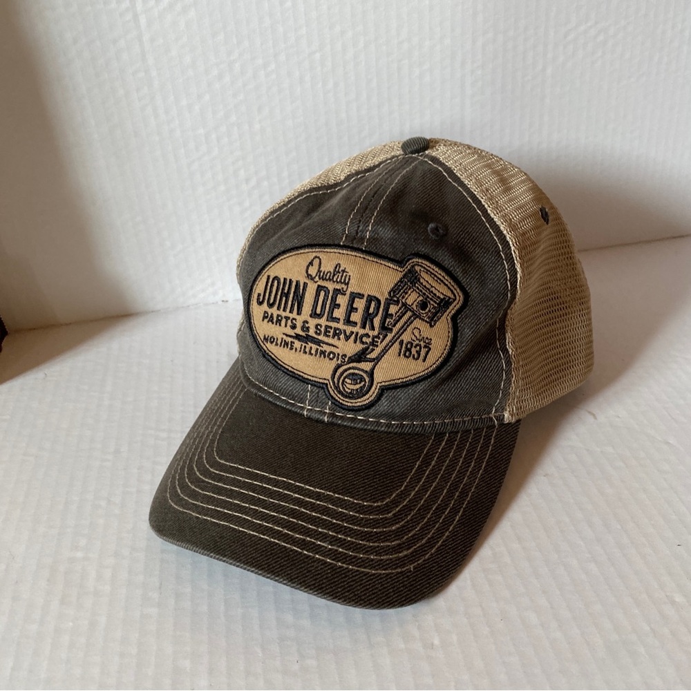 John Deere Parts & Service Moline Illinois Hat Cap Adjustable SnapBack Mesh